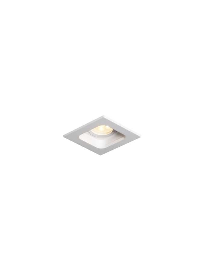 Lampa sufitowa miniQuad MR16 WP - Mistic Lighting oprawa wpuszczana kwadratowa typu downlight do zabudowy w sufitach biały mat
