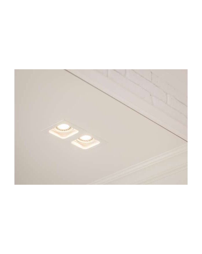 Lampa sufitowa DOUBLE miniQuad MR16 WP - Mistic Lighting oprawa wpuszczana prostokątna downlight do zabudowy w sufitach biała