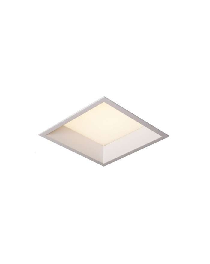 Lampa sufitowa SQUARE WP IP44 - Mistic Lighting oprawa wpuszczana kwadratowa typu downlight do zabudowy w sufitach biała