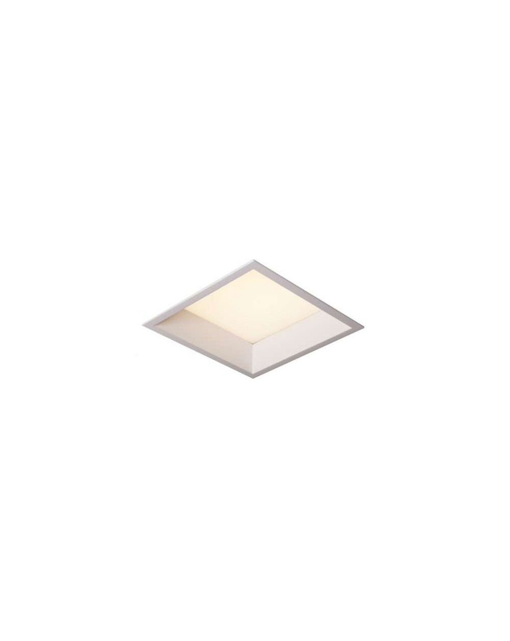 Lampa sufitowa SQUARE WP IP44 - Mistic Lighting oprawa wpuszczana kwadratowa typu downlight do zabudowy w sufitach biała