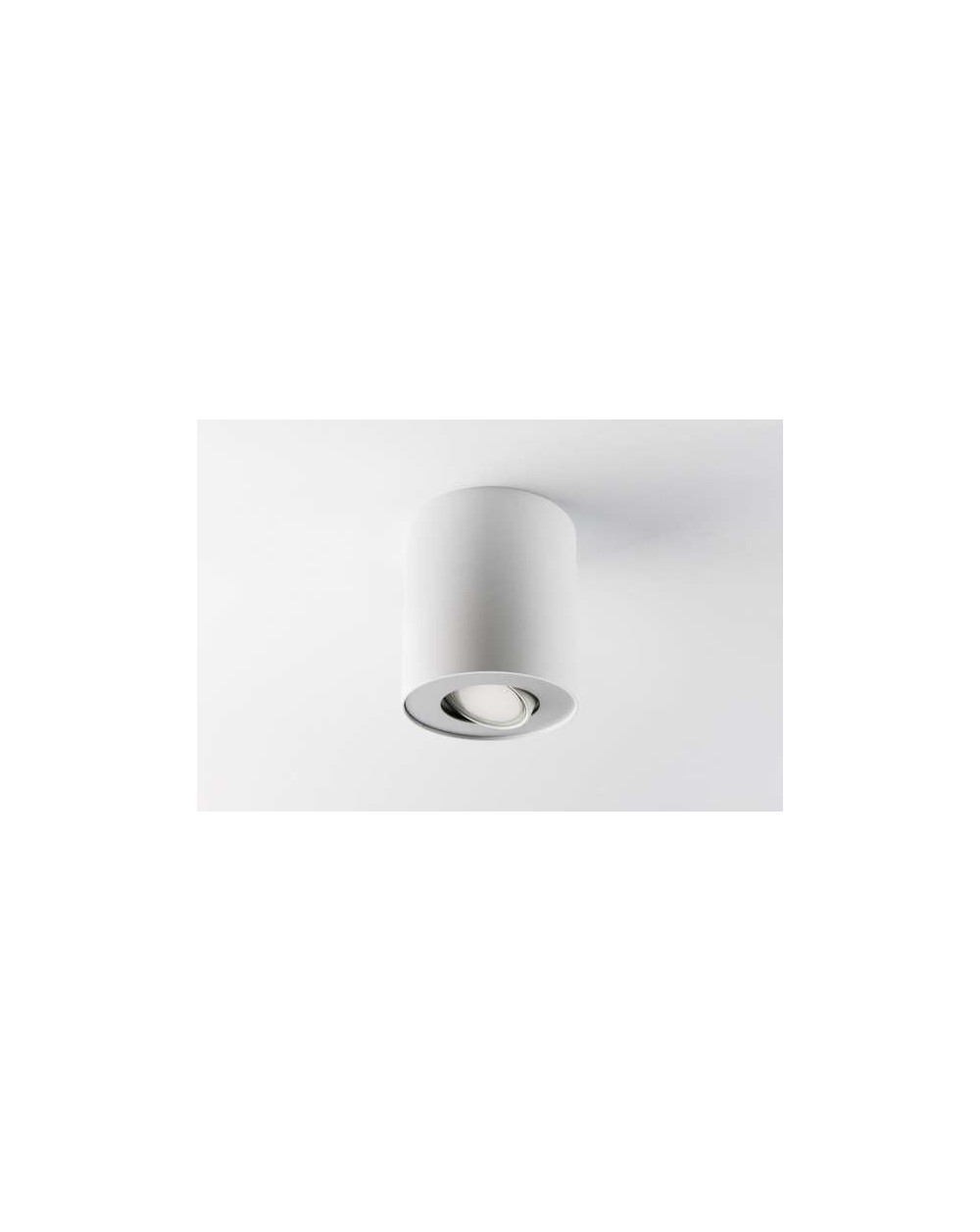 Natynkowa lampa sufitowa MyTube NT GU10 - Mistic oprawa okrągła biały mat wysokość 120 mm z regulacją źródła światła