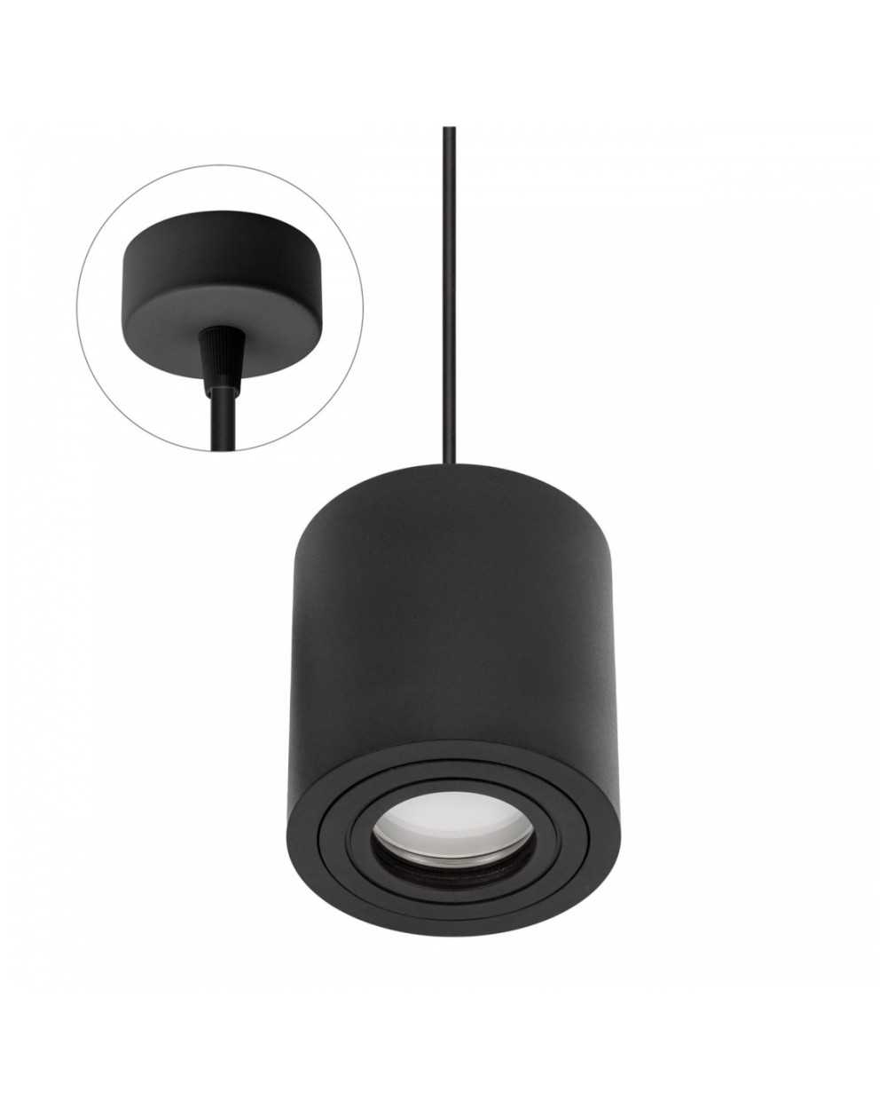 CHLOE GU10 NATYNKOWA GU10 250V IP20 90x97mm CZARNY okrągła nieruchoma baza okrągła SLIP005034_ZWIS