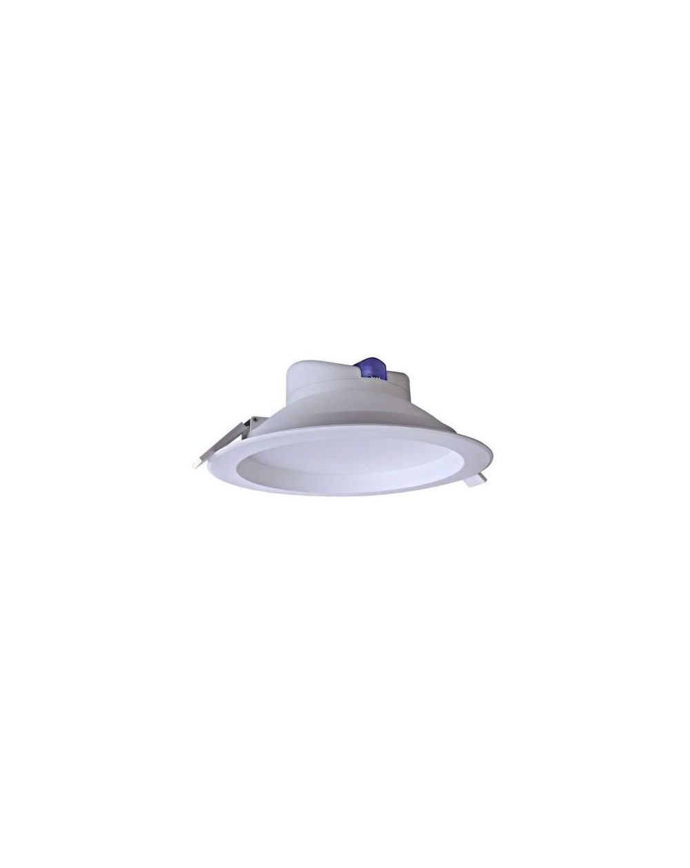 Lampa sufitowa ECOEYE 25W WP IP44 - Mistic Lighting oprawa wpuszczana okrągła typu downlight do zabudowy w sufitach biała   