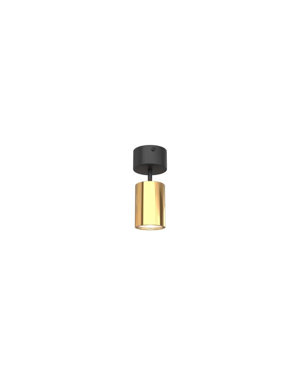 Reflektor Kika Mobile Gold / tuba spot / kinkiet - Orlicki Design w kolorze czarno-złotym lampa natynkowa sufitowa lub ścienna