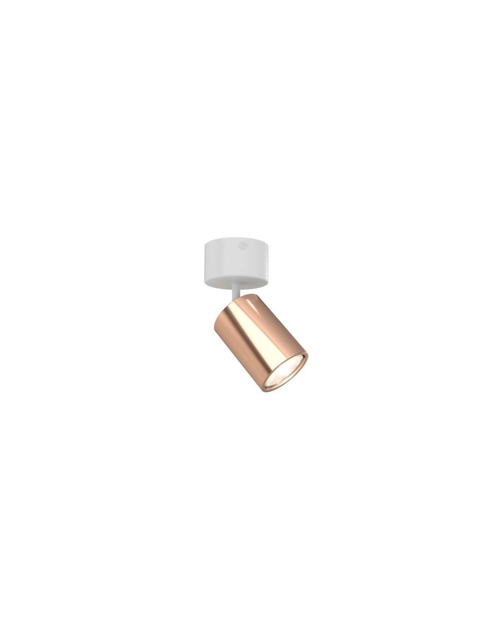 Reflektor Kika Mobile Bianco Rose Gold / tuba spot / kinkiet - Orlicki Design biel i różowe złoto lampa sufitowa lub ścienna