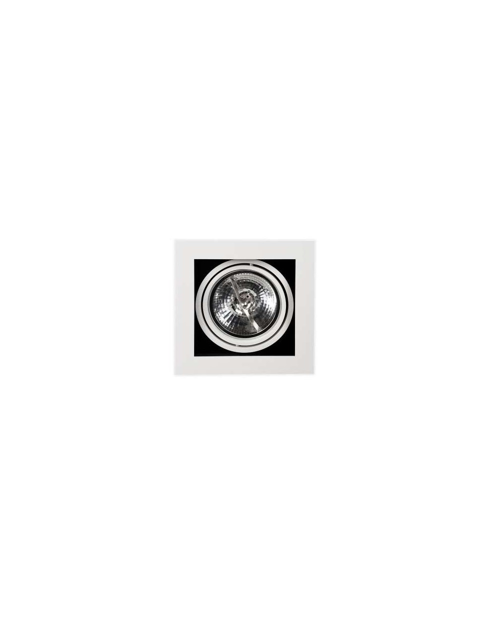 Wpuszczana / lampa sufitowa CARDO I BIANCO GU10 - Orlicki oprawa kwadratowa biało-czarna
