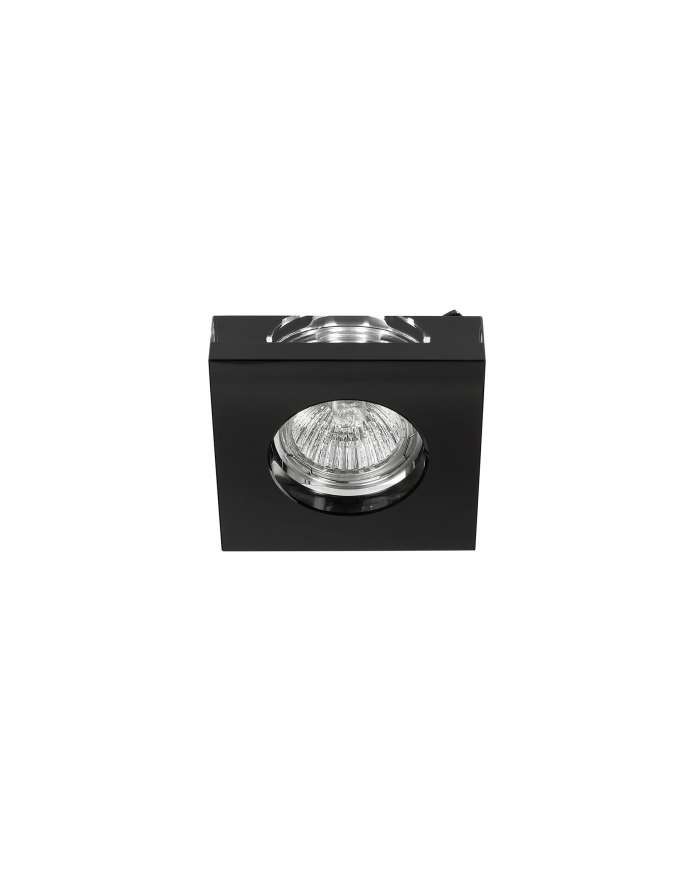 Wpuszczana / lampa sufitowa ASTRO NERO GU10 - Orlicki oprawa kwadratowa czarna kryształ