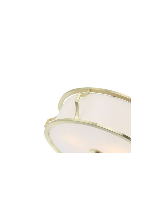 Lampa sufitowa Pirelo PL Old Gold - Orlicki Design nowoczesny plafon połączenie metalu i tkaniny