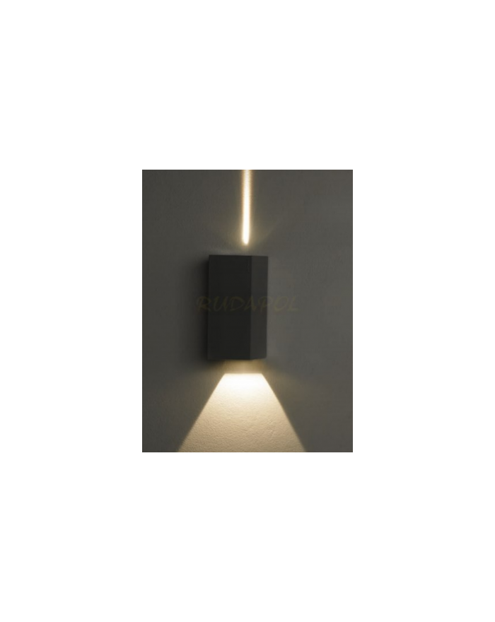 Lampa ścienna kinkiet Lillehammer - Norlys oprawa zewnętrzna nowoczesna do iluminacji budynków aluminium czarny grafit biały