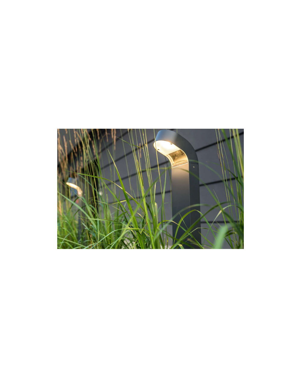 Lampa stojąca Molde LED - Norlys zewnętrzna ledowa oprawa ogrodowa do oświetlania ścieżek tarasów ogrodów grafit aluminium