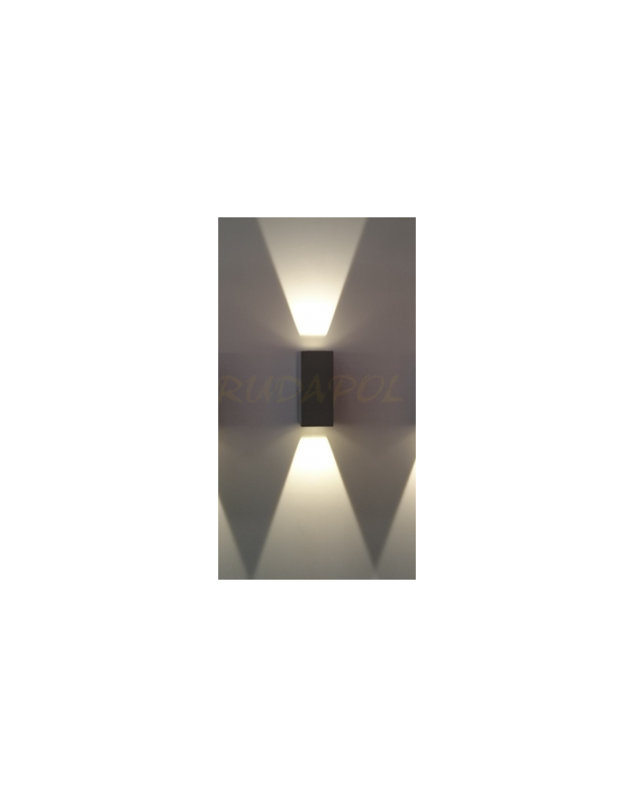 Lampa ścienna kinkiet Lillehammer - Norlys oprawa zewnętrzna nowoczesna do iluminacji budynków grafit aluminium czarny biały