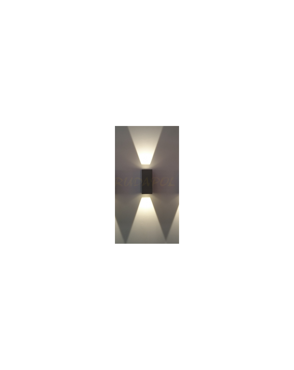 Lampa ścienna kinkiet Lillehammer - Norlys oprawa zewnętrzna nowoczesna do iluminacji budynków grafit aluminium czarny biały