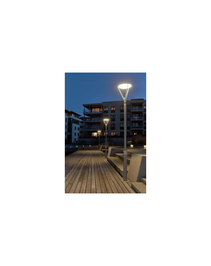 Oprawa nasadzana Hammerfest LED do zamontowania na słupie - Norlys zewnętrzna lampa ogrodowa uliczna parkowa grafit aluminium
