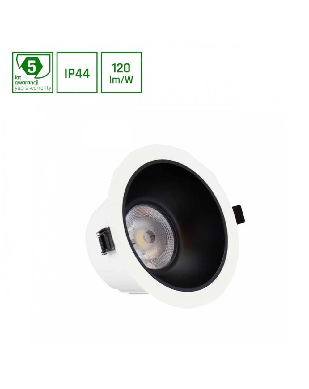 ORBITO DOWNLIGHT 14-27W NW 230V 40st IP44 Ra90 UGR 19 169X95MM BIAŁY/CZAR.MAT okr. regulacja mocy 5 SLI043020NW_PW