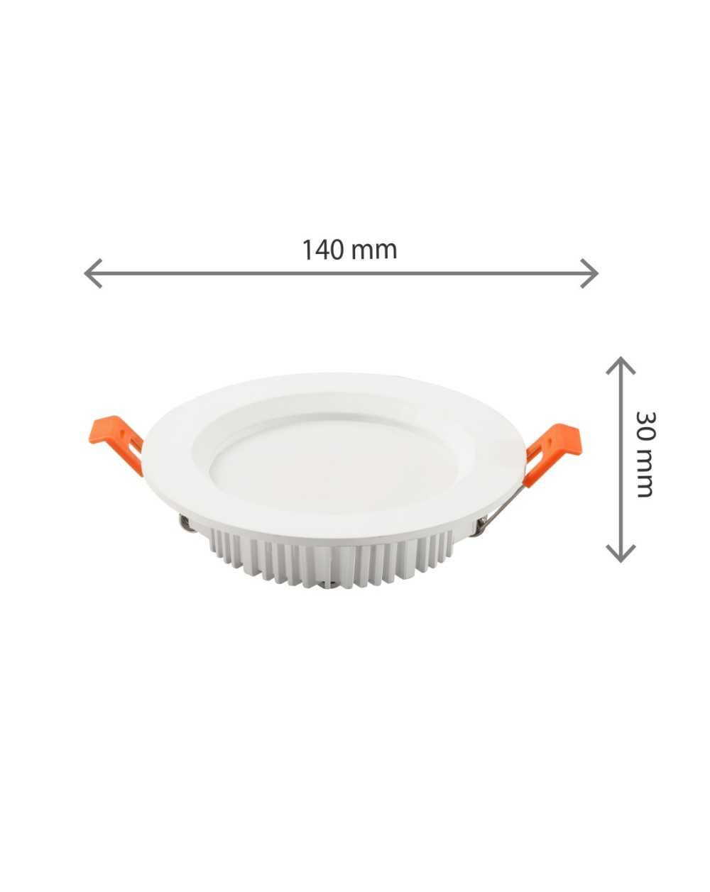 DURE 3 MAX DOWNLIGHT 12W WW 230V 110st IP44 IK06 Fi140x30 BIAŁY okrągły 5 lat gwarancji SLI043013WW_PW