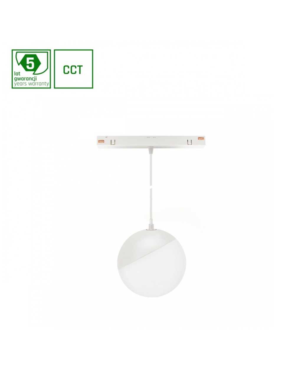 SYSTEM SHIFT SMART- GLOBE P oprawa kula zwis fi100 (815mm kabel) 5W 165st biała CCT/DIM 5 lat gw.. WLD+40034_SMART