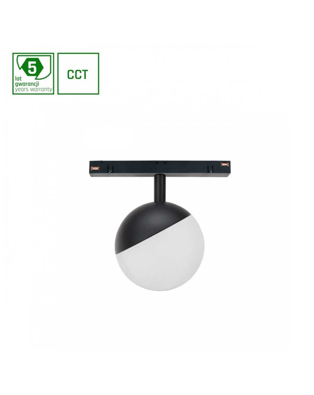 SYSTEM SHIFT SMART- GLOBE oprawa kula fi100x130mm 5W 165st czarny CCT/DIM 5 lat gw. WLD+40000_SMART