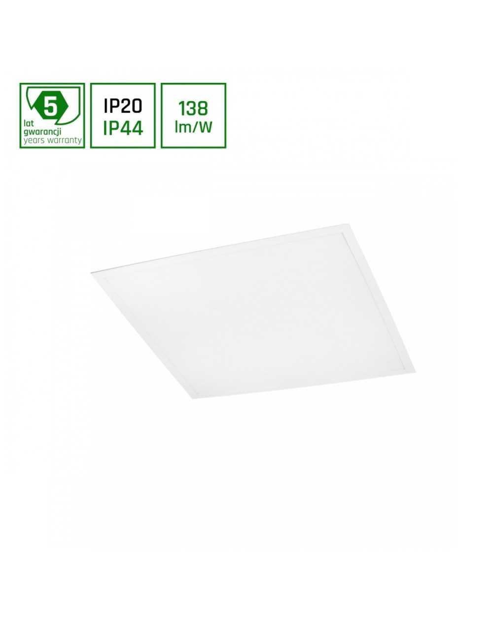 ALGINE PANEL BACKLIGHT WITH PHILIPS DRIVER 40W NW 230V 120st IP44 600x600x26 BIAŁY 5 lat gw. SLI035056NW_PW_IP44