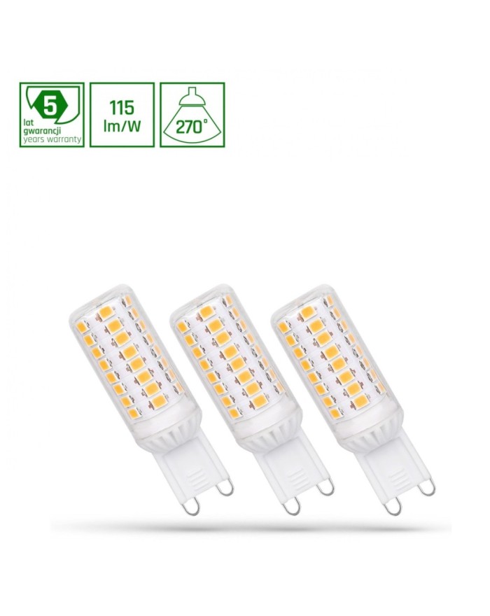 LED G9 230V 4W CW DIMMABLE SMD 5 LAT PREMIUM      SPECTRUM 3-PACK WOJ+14486_4W