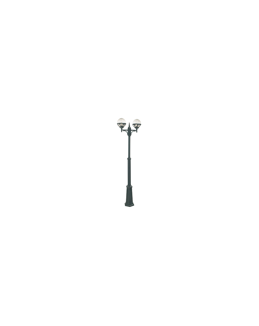Latarnia podwójna Bolonia klosz mleczny - Norlys zewnętrzna lampa ogrodowa oprawa uliczna parkowa czarna lub biała