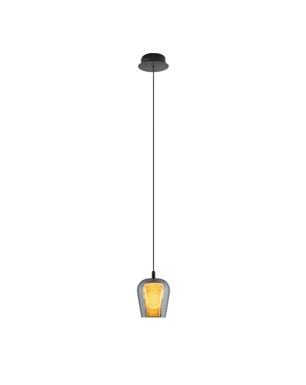 Lampa Wisząca Keso 1xLED czarna PL0141-1