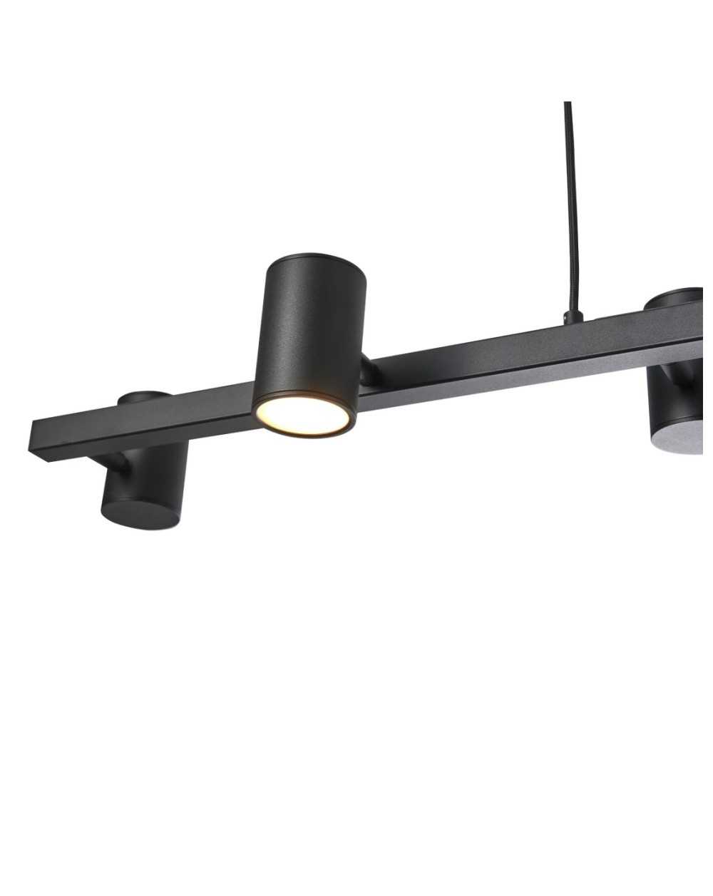 Lampa Wisząca Noe Long 6xGU10 czarna PL0111-BK