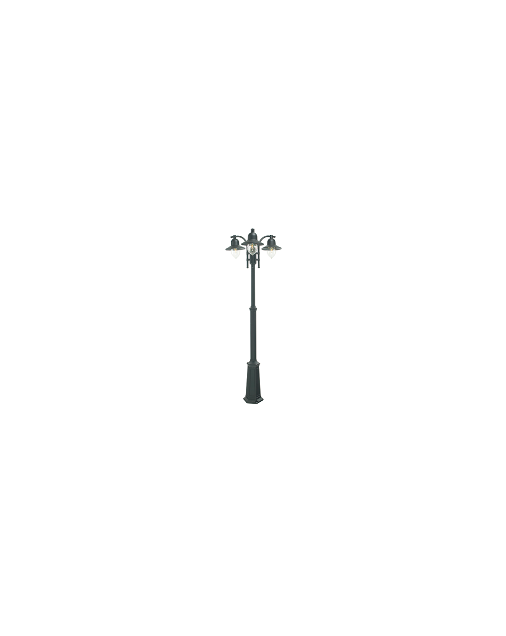 Latarnia potrójna Como - Norlys zewnętrzna lampa ogrodowa oprawa uliczna parkowa czarna lub biała