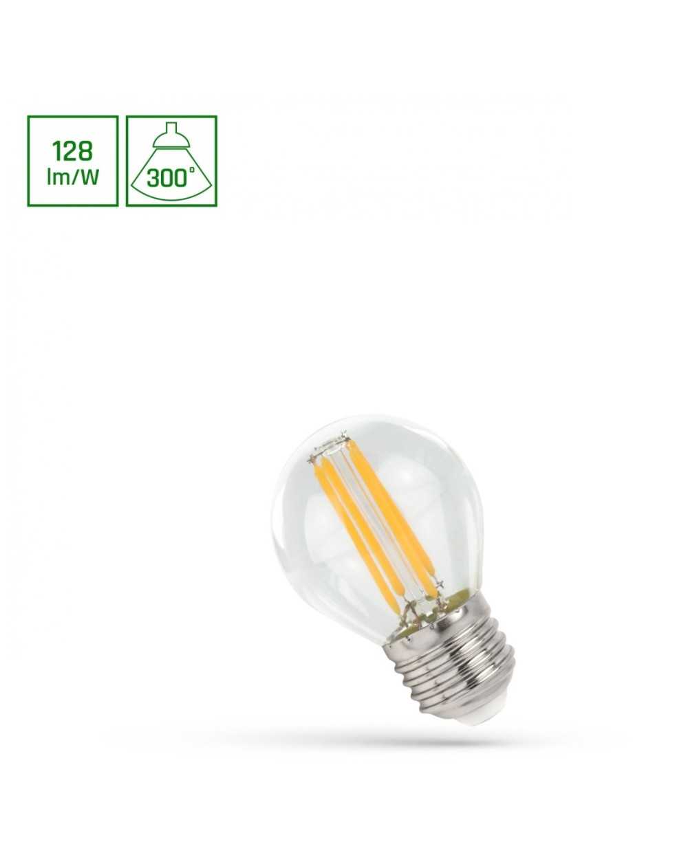 LED KULKA E-27 230V 5,5W COG NW CLEAR SPECTRUM WOJ+14397_5.5W