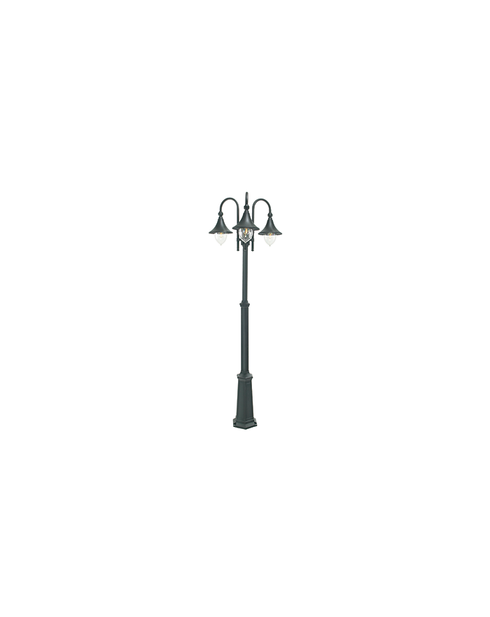 Latarnia potrójna Florencja - Norlys zewnętrzna lampa ogrodowa oprawa uliczna parkowa czarna lub biała