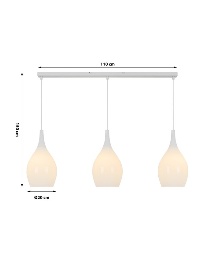 BLANCO - Lampa wisząca trójka 7081-0306