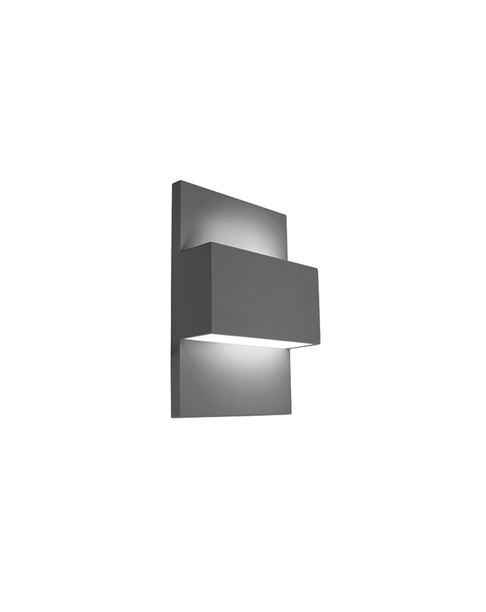 Lampa ścienna Geneva - Norlys oprawa zewnętrzna kinkiet świecący dwukierunkowo aluminium grafit lub biały