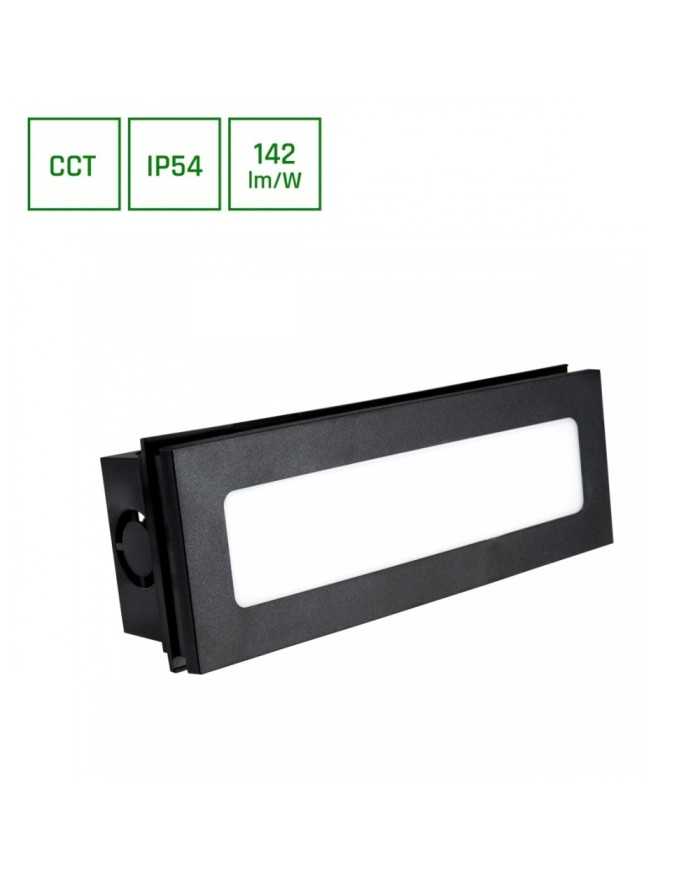 ENCANTA 6W CCT 230V IP54 230x84x52MM CZARNY PODTYNKOWA ELEWACYJNA SLI003034CCT_PW