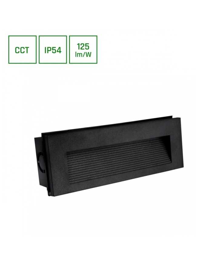 ENCANTA ASYMMETRIC 6W CCT 230V IP54 230x84x52MM CZARNY PODTYNKOWA ELEWACYJNA SLI003032CCT_PW