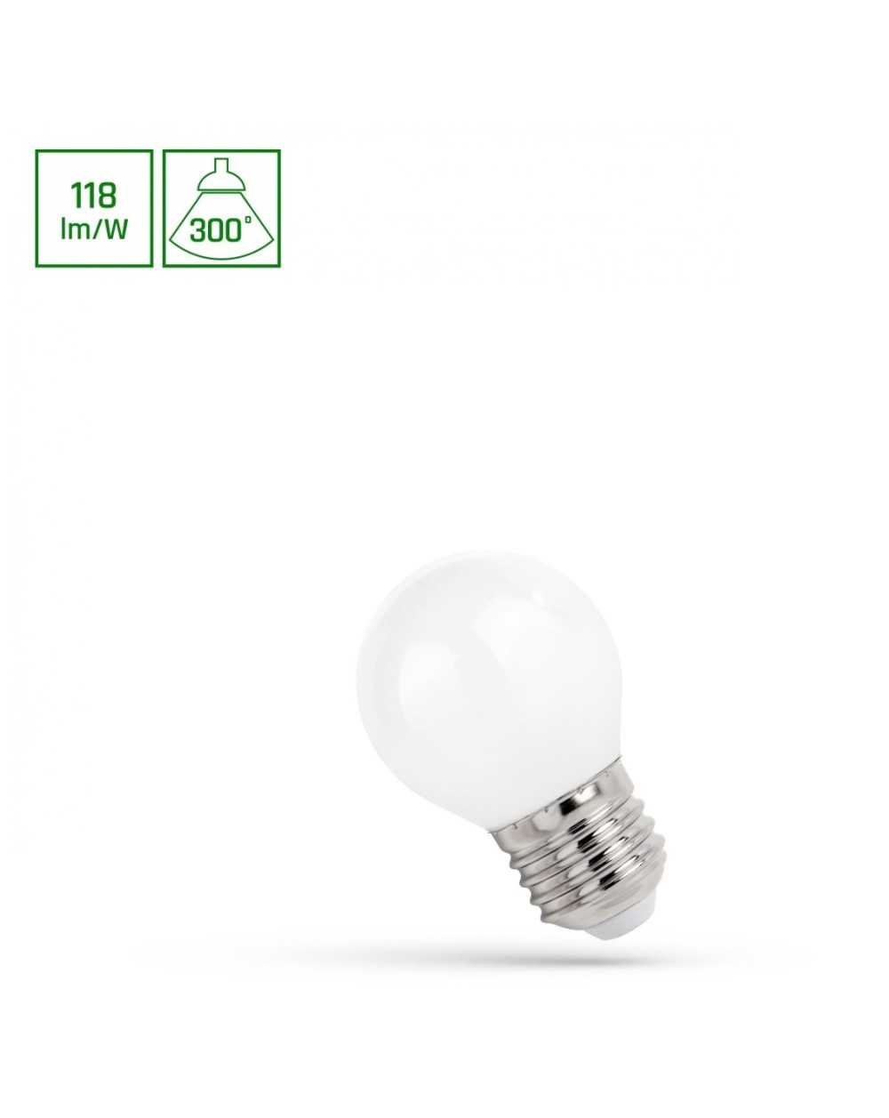 LED KULKA E-27 230V 5,5W COG NW MILKY SPECTRUM WOJ+14399_5.5W