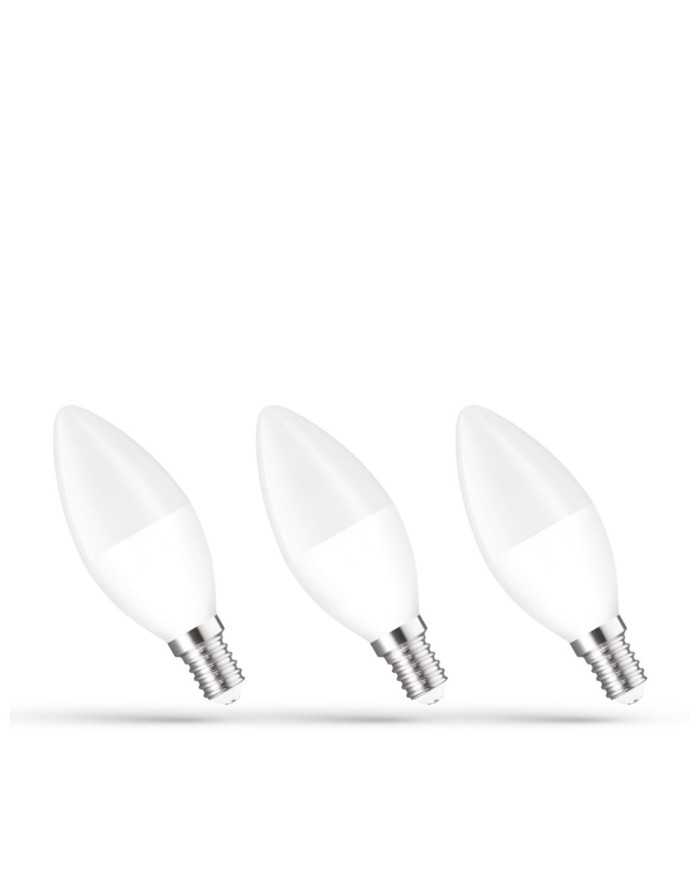 LED ŚWIECOWA E-14 230V 6W WW SPECTRUM 3-PACK WOJ+13026_3PACK