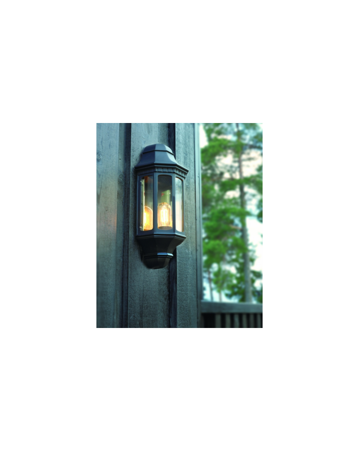 Lampa ścienna / kinkiet Genua Mini - Norlys oprawa zewnętrzna mała klasyczna czarna lub biała