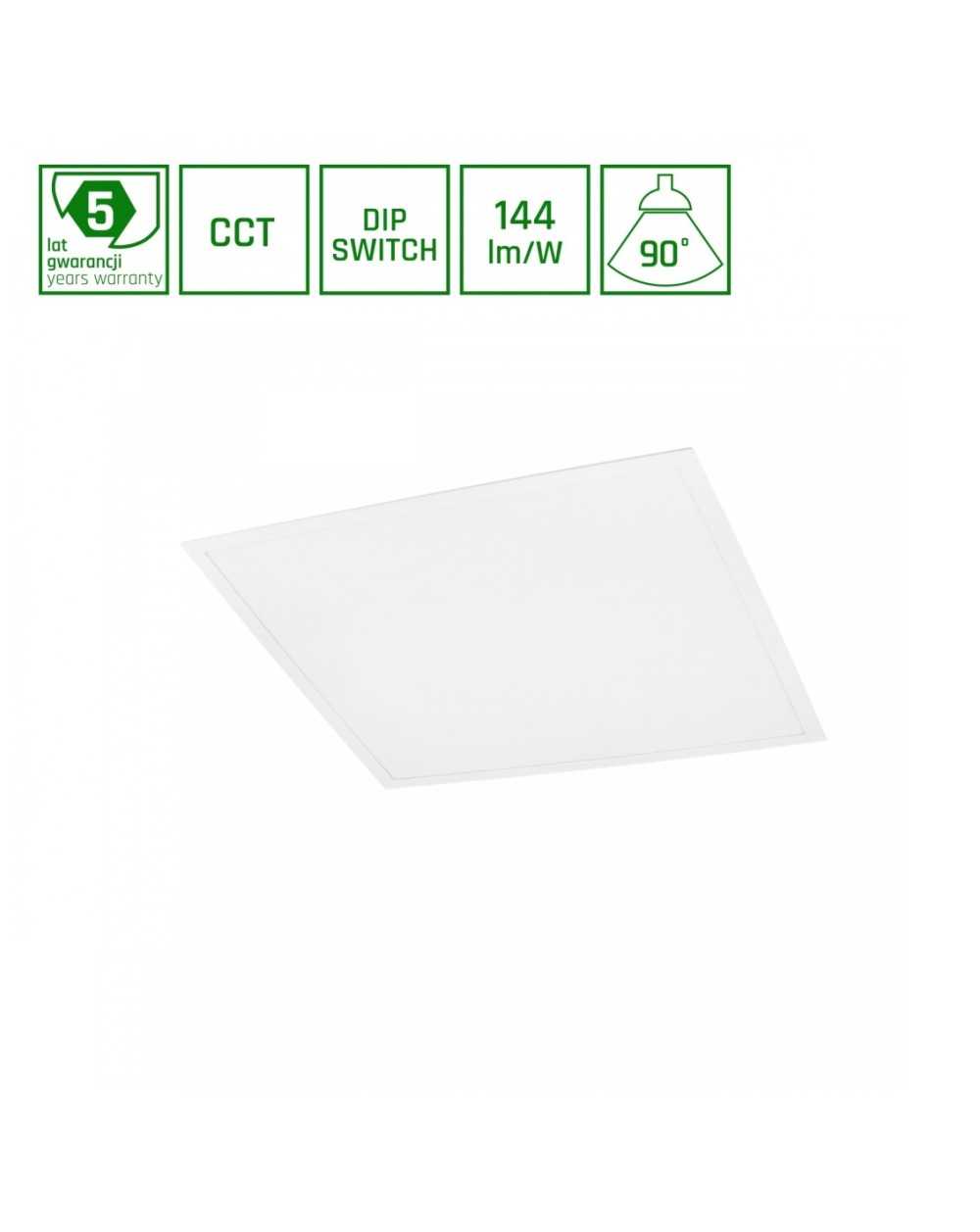 ALGINE PANEL BACKLIGHT 25W/40W/45W CCT 230V 90st IP20 UGR 19 620x620x34MM BIAŁY 5 LAT GWARANCJI SLI035075CCT_PW