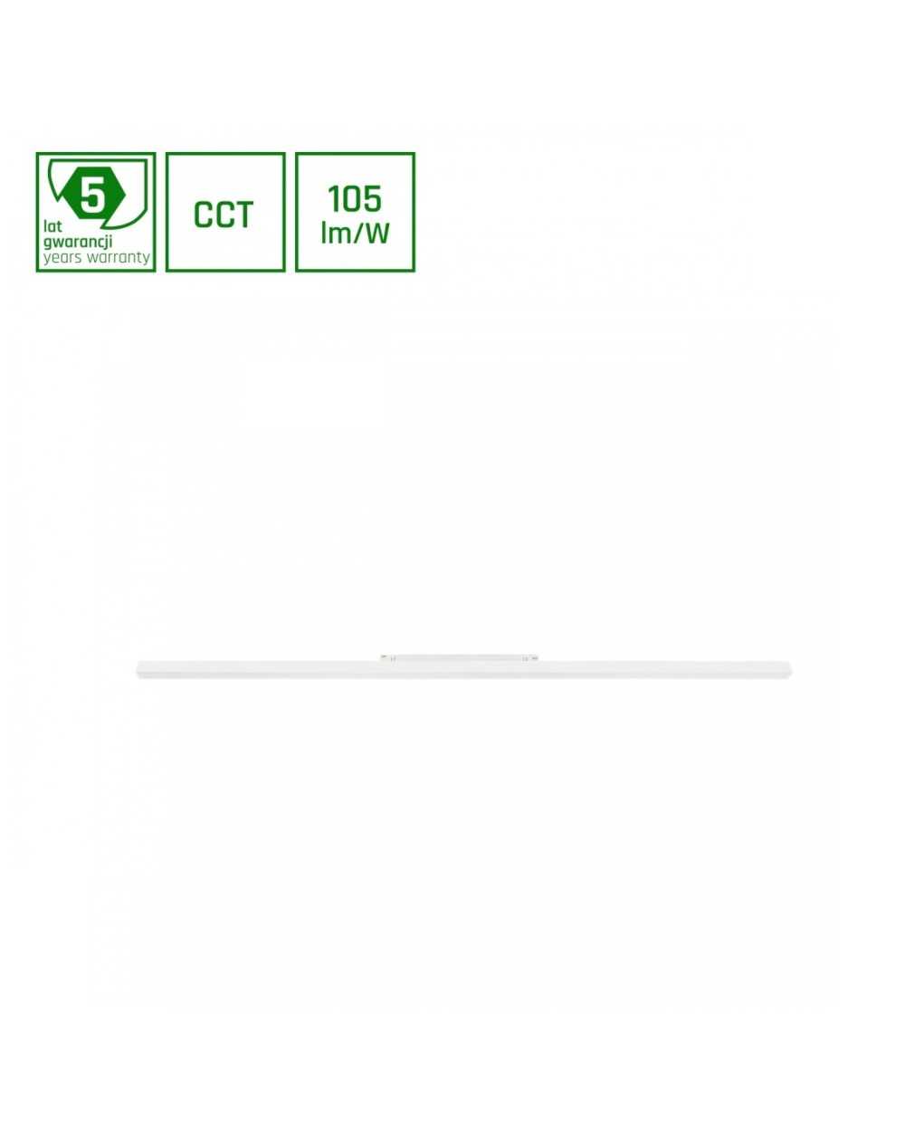 SYSTEM SHIFT CCT- LINE L OPRAWA LINIOWA 902X23X42MM 22W 100ST BIAŁY CCT SWITCH 5 LAT GW. WLD+40039_CCT