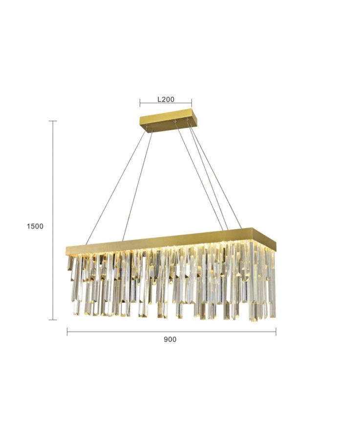 LAURET - Lampa wisząca prostokątna 6208-0115