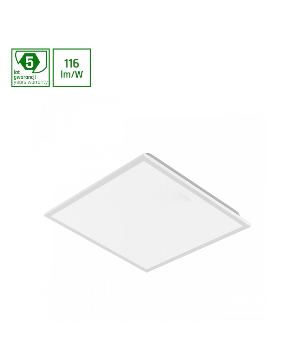 ALGINE PANEL BACKLIGHT 40W NW 230V 120ST IP40 600X600X32 BIAŁY, PODTYNK, ZWIESZANY W RAMCE, 5LAT SLI035088NW_PW