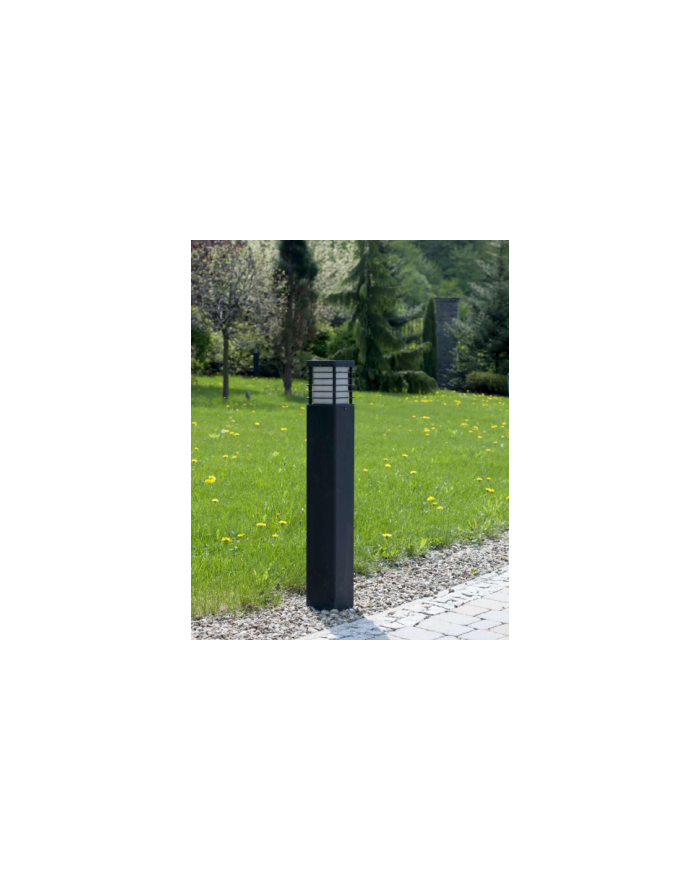 Lampa stojąca słupkowa Halmstad 85 - Norlys zewnętrzna oprawa ogrodowa do oświetlania chodników i podjazdów grafit czarny ocynk