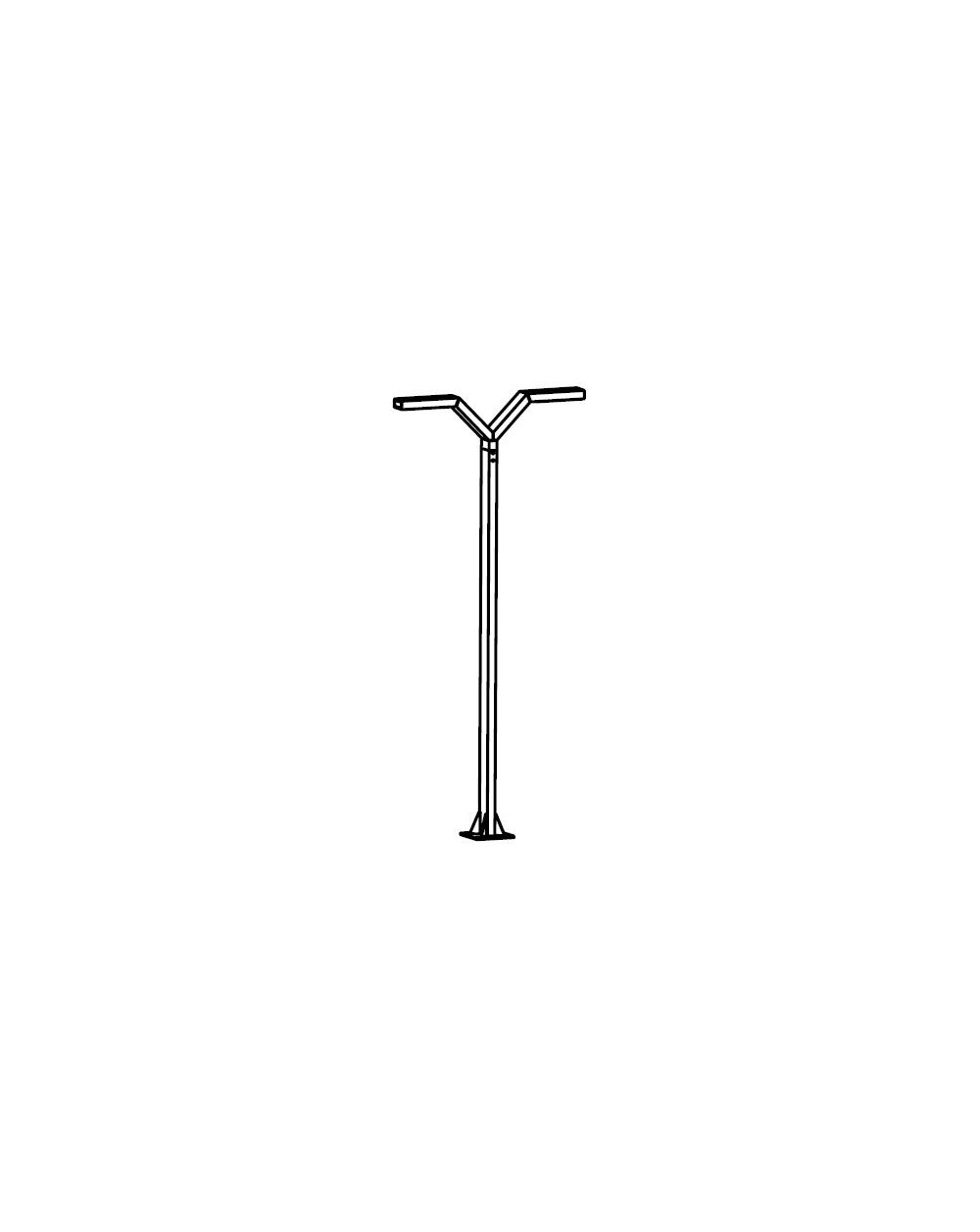 TRYSIL 1010 BLACK 2xLED 16,3W 3000K 263CM 1010BL