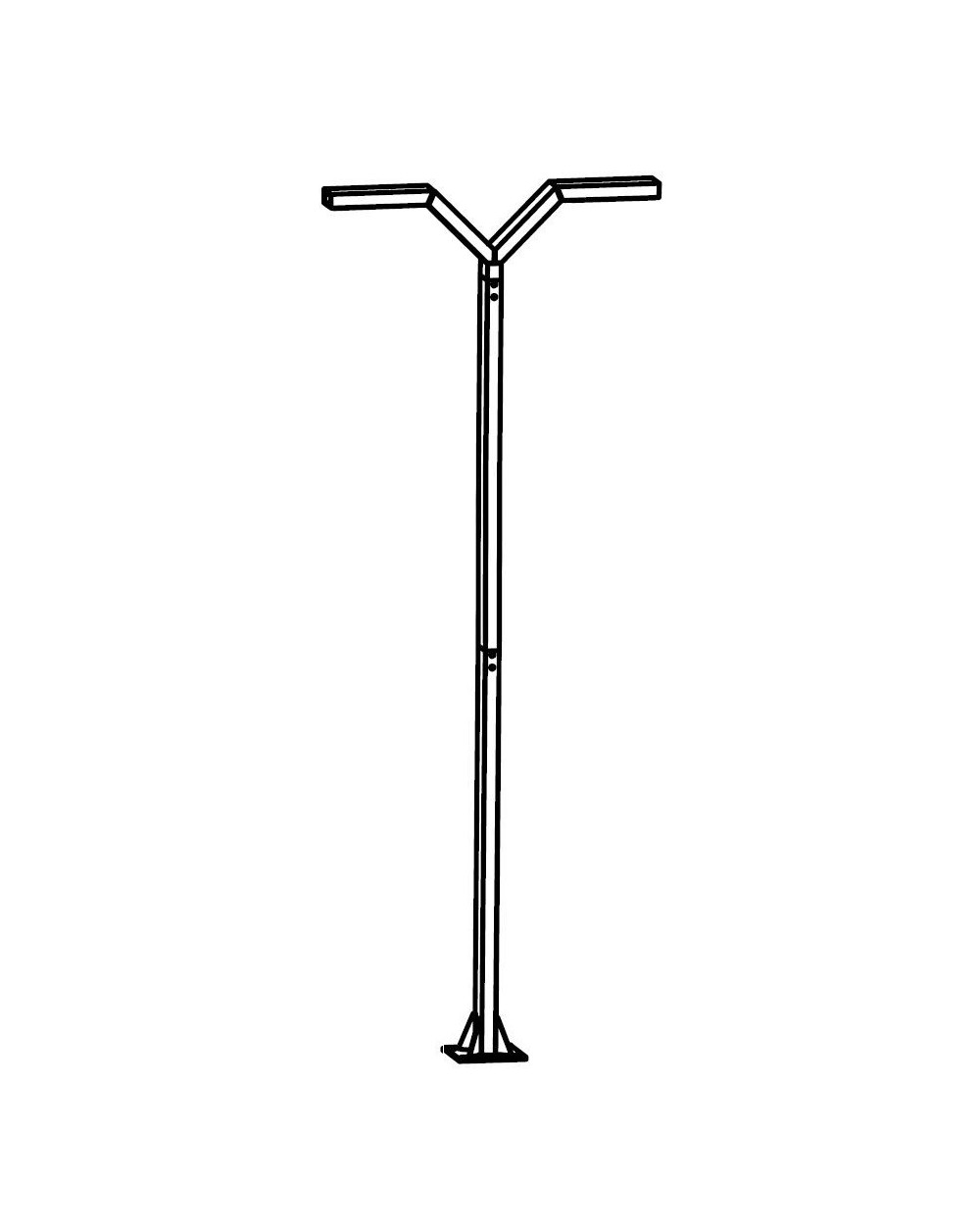 TRYSIL 1042 BLACK 2xLED 23,3W 3000K 400CM 1042BL
