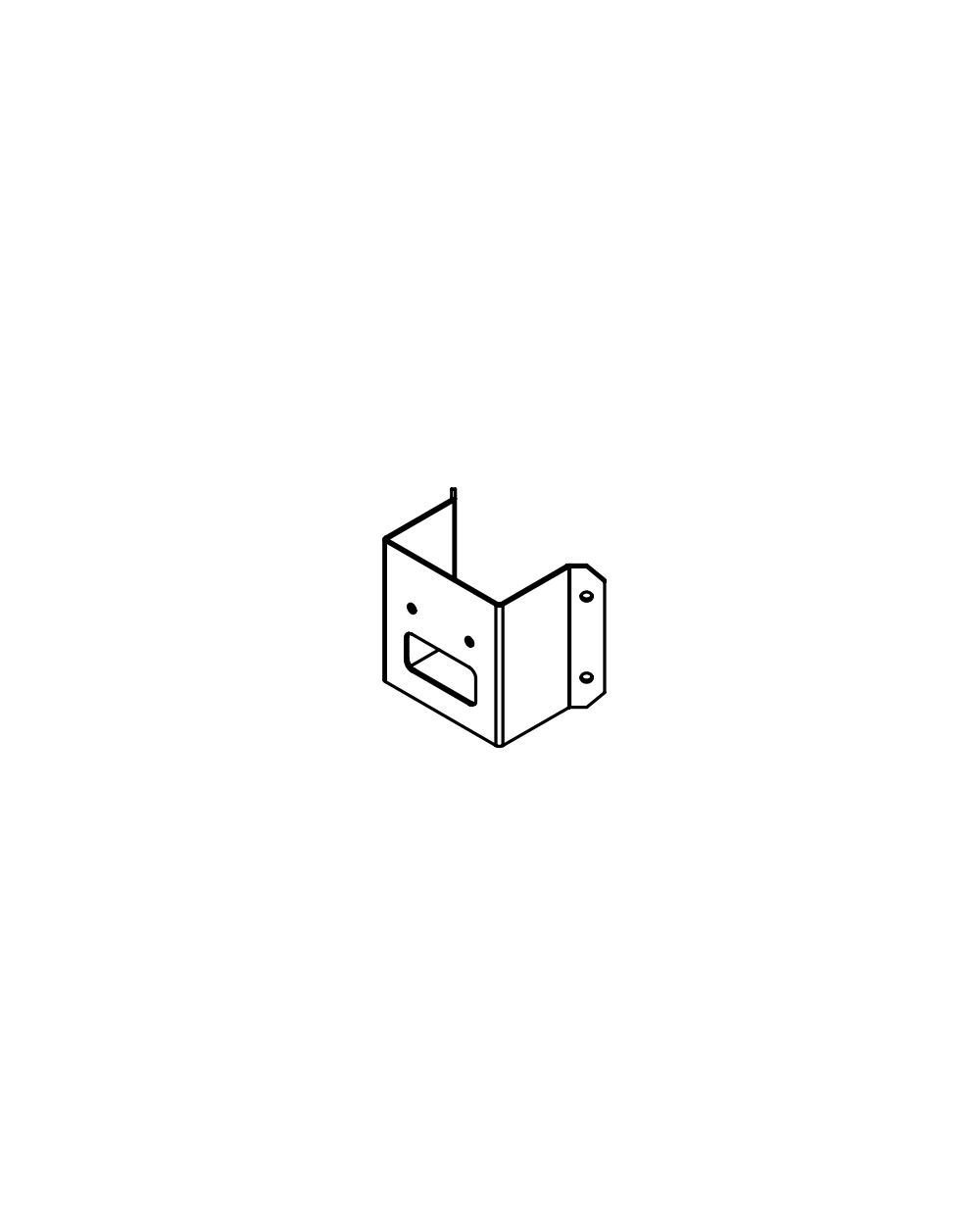 CORNER BRACKET 130 TO MANDAL DOWN BLACK 130BL