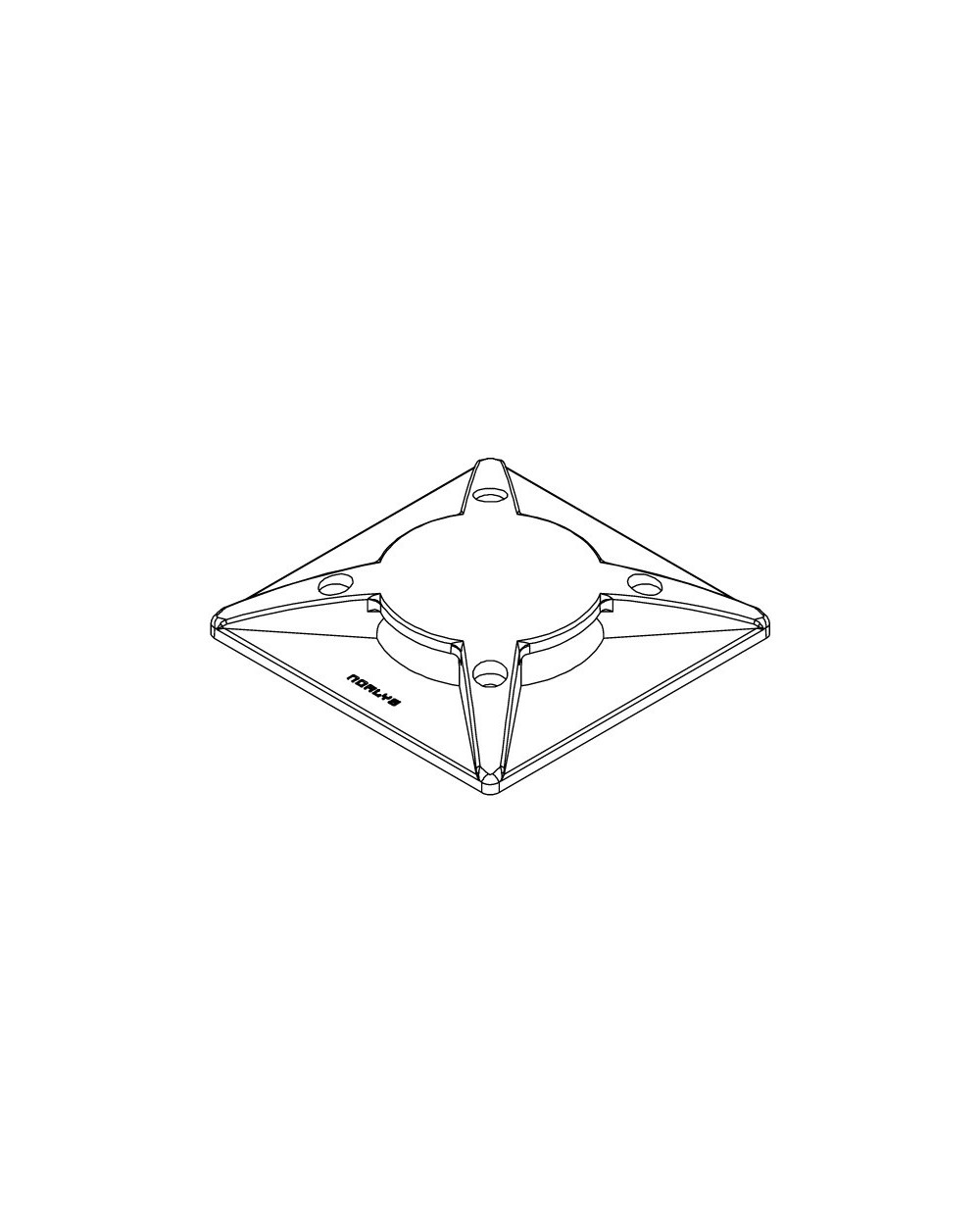 SQUARE CAP FOR RENA 141 BLACK 141BL