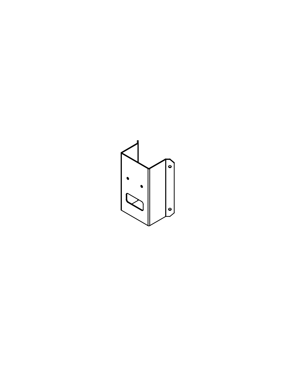 CORNER BRACKET 149 BLACK TO MANDAL UP/DOWN ACCESSORY 149BL