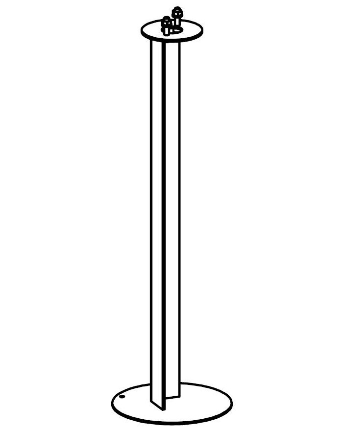 METAL BASE 202 TO GROUND FOR BORG BOLLARD 202