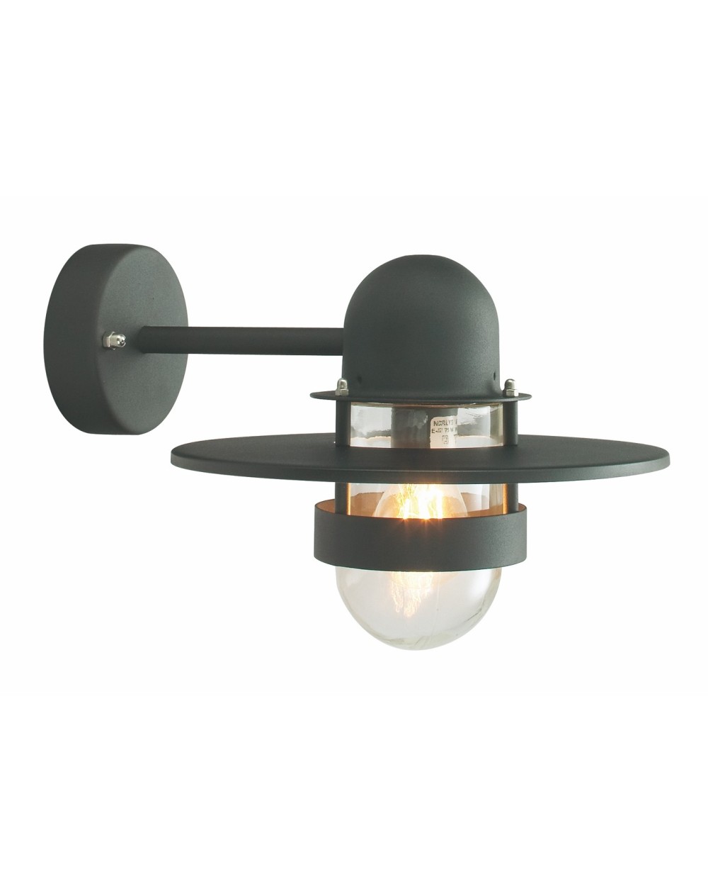 BERGEN 270 BLACK E27 LED 9W ON ARM DOWN 270BL