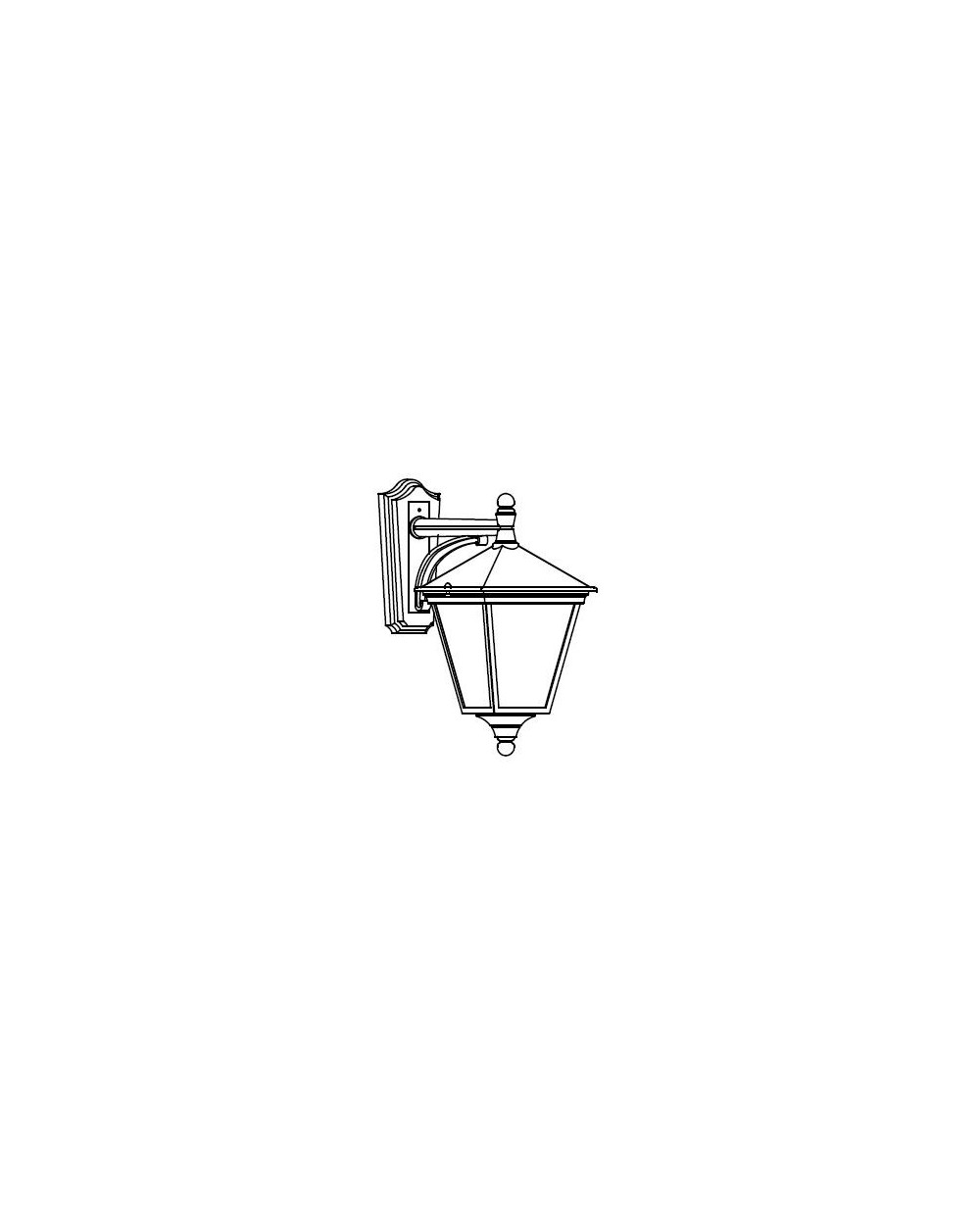 LONDON 4136 BLACK LED 9,5W 3000K ON ARM DOWN BIG 4136BL