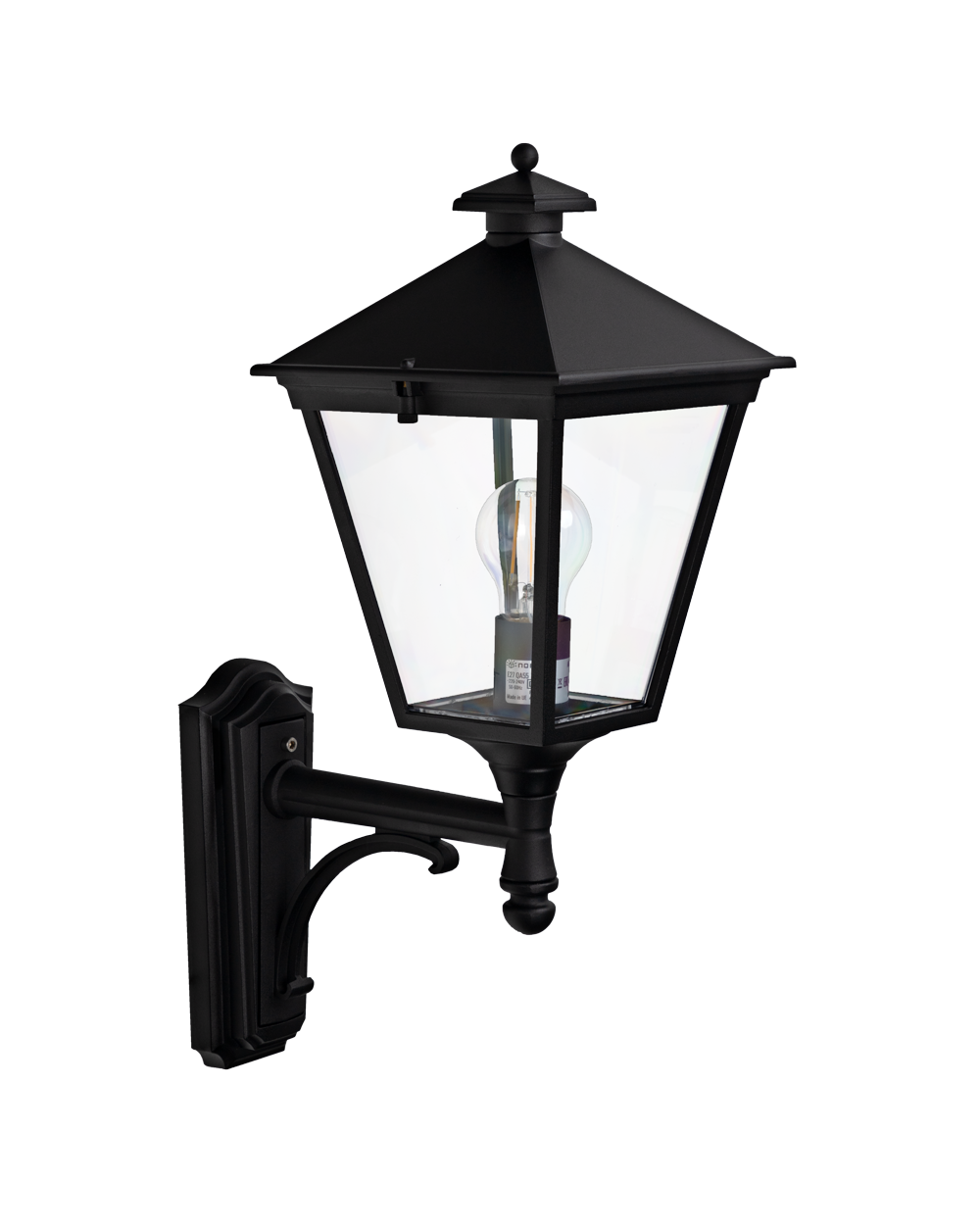 LONDON 480 BLACK E27 LED 9W ON ARM UP 480BL